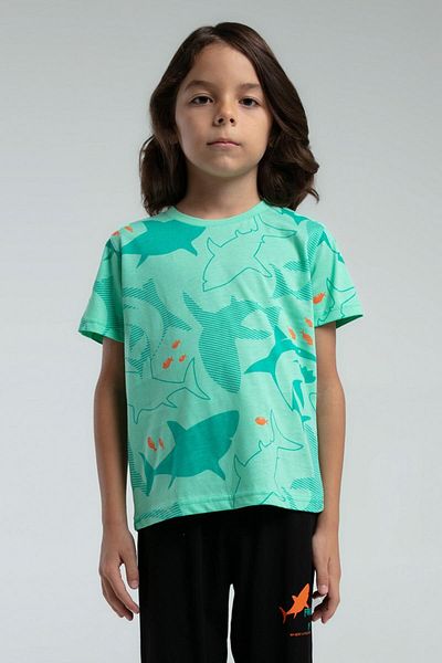Rolypoly Boy's Green Short Sleeve Pajama Set