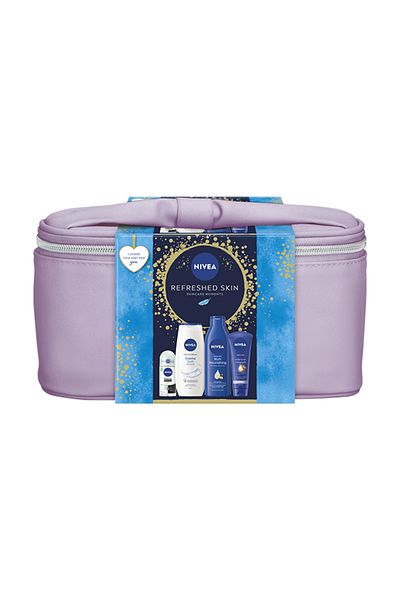 NIVEA Women's  Set, Body Milk 250 ml, Shower Gel 250 ml, Roll-on  50 ml, Hand Cream 100 ml and Bag