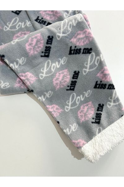 Clothes Box Plush Long Fleece Bottom Pajamas