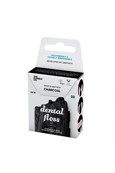 Humble Brush The Humble Co Natural Dental Floss 50 Mt Charcoal
