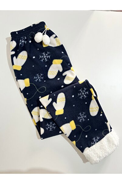 Clothes Box Plush Long Fleece Bottom Pajamas