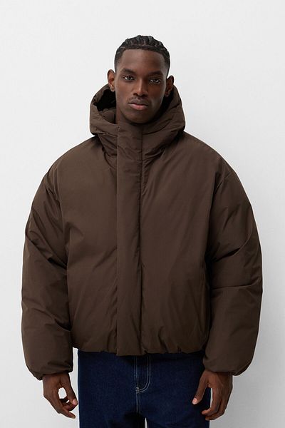 Bershka Hooded Crop down Coat
