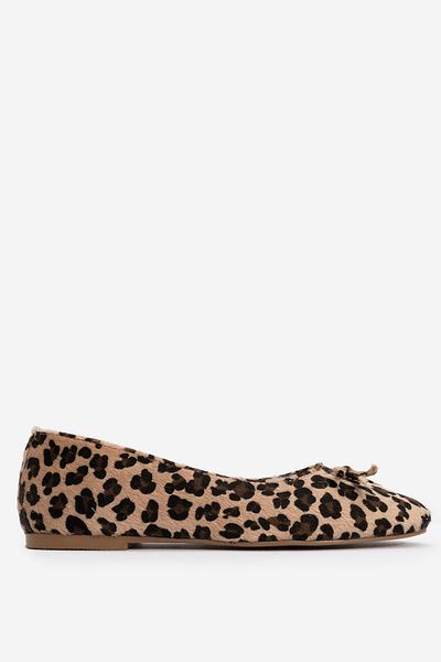Dericlub Zy 8217 Leopard Patterned Women's Daily Ballerinas