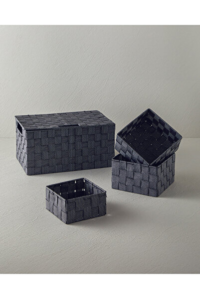 English Home Shine Kapaklı Saklama Kutusu Siyah