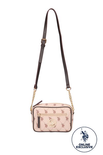 U.S. Polo Assn. Béžovo-hnědá dámská crossbody kabelka - Us8704 Online Exclusive