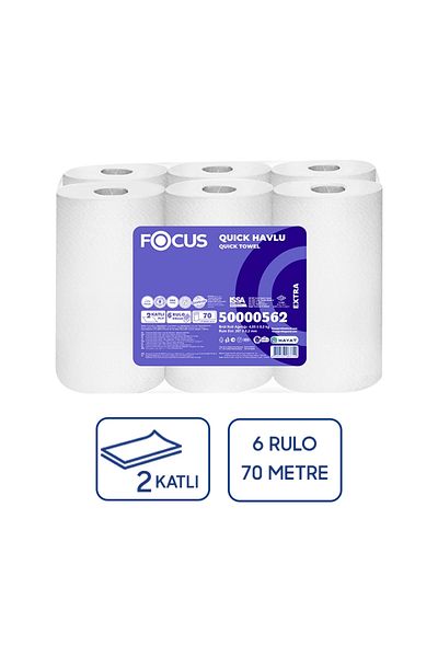 Focus Extra Touchless Towel Sensor Movable Paper Towel Napkin Double Layer 21 cm 6 Rolls 70 Meters