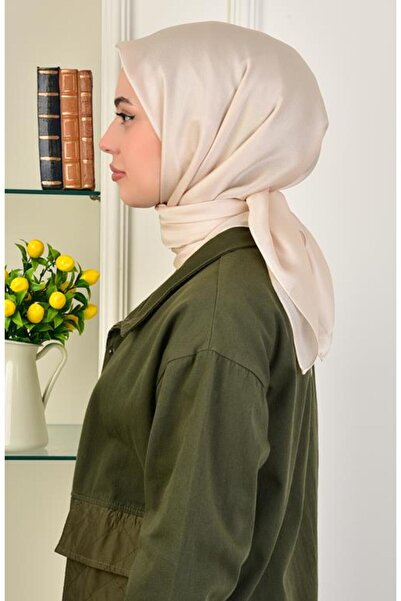 BURDEN IPEK Beige Colored Janjan Satin Evening Dress Scarf