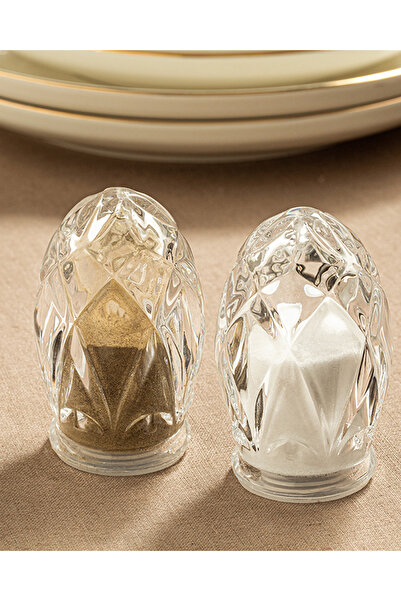 English Home Trace Cam 2'li Tuzluk - Biberlik 5,5x8,5 Cm Şeffaf