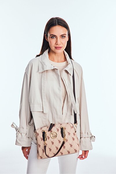 U.S. Polo Assn. Beige-Brown Women's Shoulder Bag - Us8701 Online Exclusive