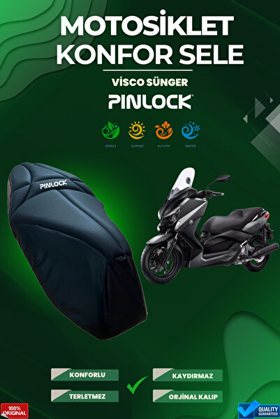 pinlock Yamaha Xmax съвместима седалка от вискозна пяна, черна, комфортна