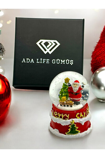 ADA LİFE GÜMÜŞ (KAR KÜRESİ HEDİYELİ) 925 Ayar Gümüş Safir Kar Tanesi Kolye