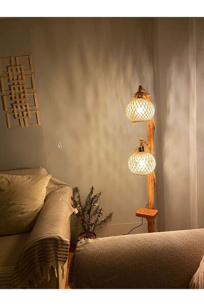 SİDRE WOOD ART Ağac Ahşap Lambader 130/140 Cm