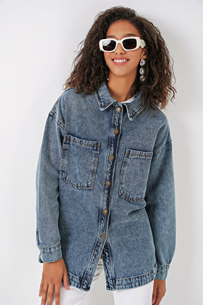 Bigdart 0659 Košile Boyfriend Jean - modrá