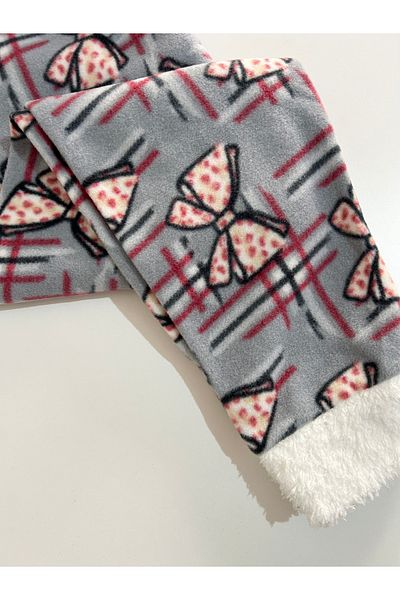 Clothes Box Plush Long Fleece Bottom Pajamas