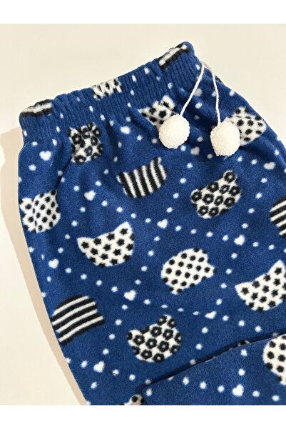 Clothes Box Plush Long Fleece Bottom Pajamas