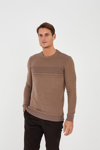 Maccali Men's Ecosoft Comfort Basic Long Winter Mink Sweatshirt