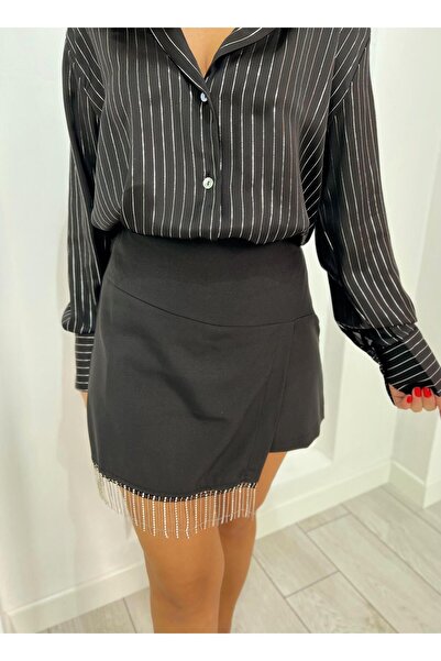 kubraozbeybutik Taş Detaylı Şort Etek