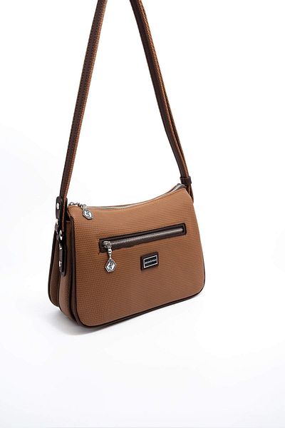 Silver Polo Caramel - Geantă maro SP818 pentru femei