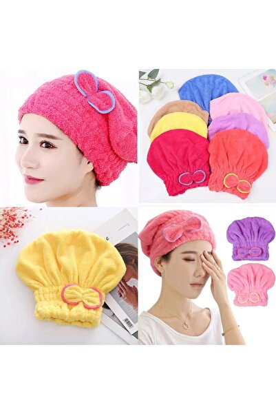Nadom 1 Piece Standard Microfiber Elastic Bath Hair Cap Towel