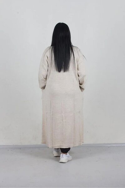 Truva XXL Large Size Front Tie Knitwear Cardigan