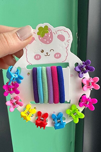 TAKIŞTIR Mixed Color Peg and Towel Buckle Set