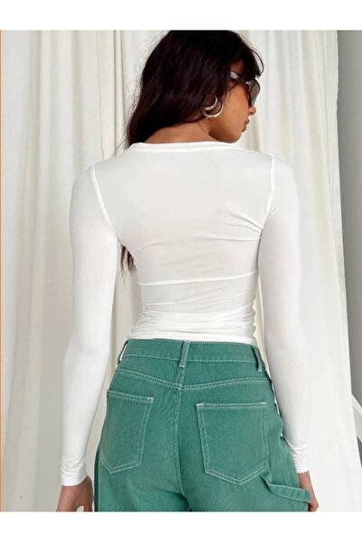 oshebu Білий – Велосипедний комір Basic з довгими рукавами Body