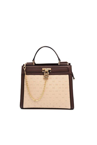 Silver Polo حقيبة يد نسائية من نوت - كوفي SP1166