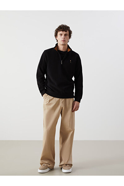 LC Waikiki LCW Чоловічий світшот з високим коміром і довгими рукавами з принтом