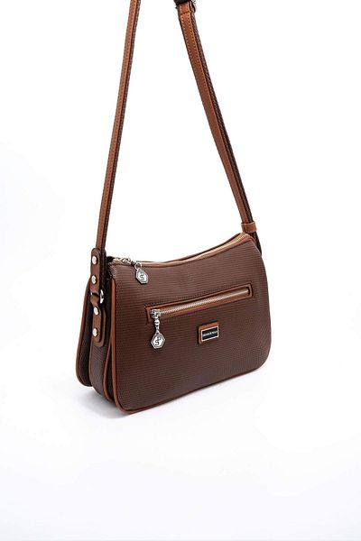 Silver Polo Silver & Polo Brown - Geantă de damă SP818 bronzată