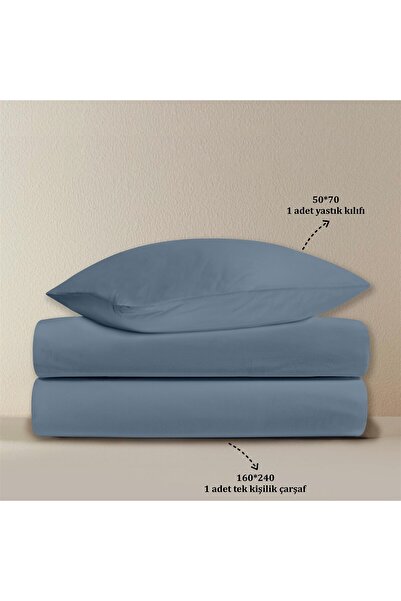 Evim 100% бавовняний комплект простирадл Akfil 160x240 см, індиго