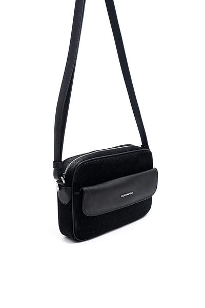 Silver Polo Silver & Polo Black - Geantă neagră SP1165 pentru femei