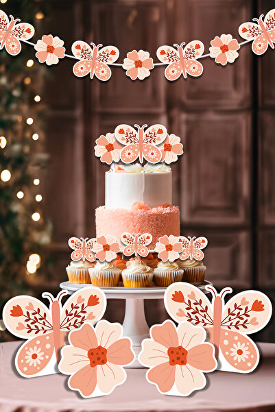 Niksy Design مجموعة زينة حفلات أعياد الميلاد على شكل فراشة لمفهوم عيد الميلاد