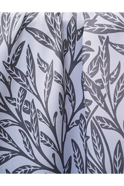 Kayra Yaprak Desenli Eşarp Antrasit