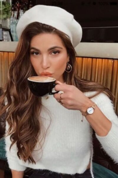 Mathilda Aksesuar French Painter Austrian Wool Felt Beret