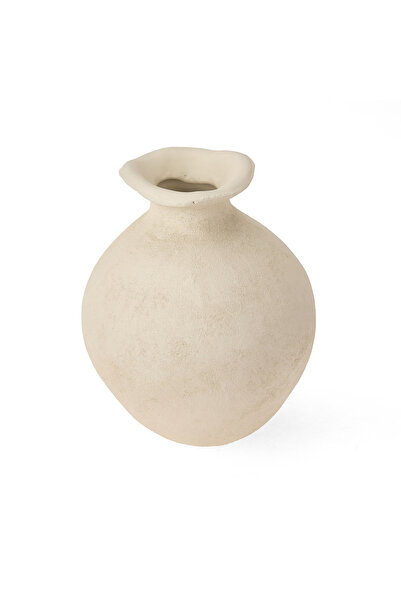 Evidea Deco Split Vazo - Krem - 27 cm