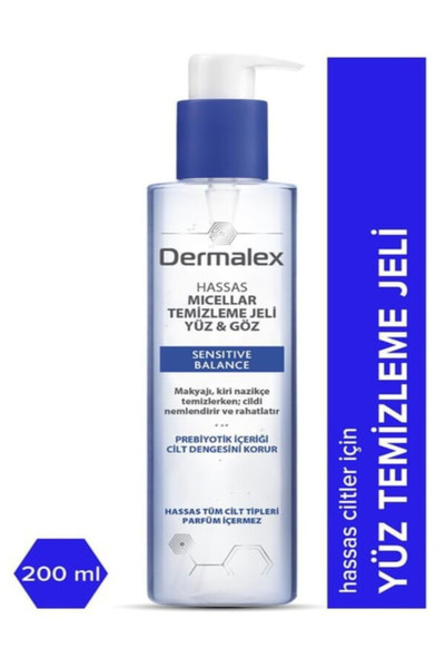 dermalex Hassas Miceller Temizleme Jeli Yüz&Göz 200 Ml