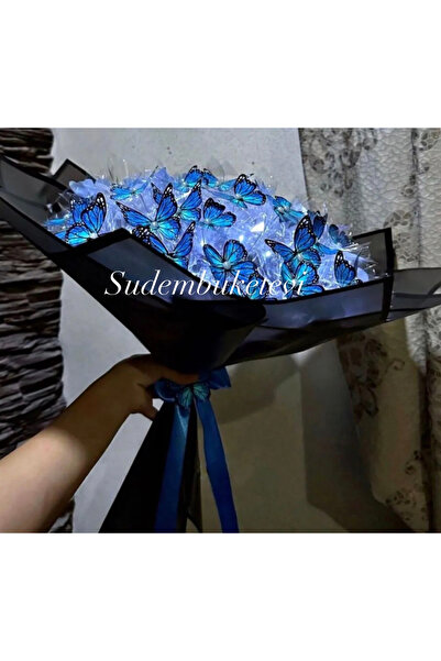 Acilbirbuket Kelebek buketi led ışıklı Sudembuketevi