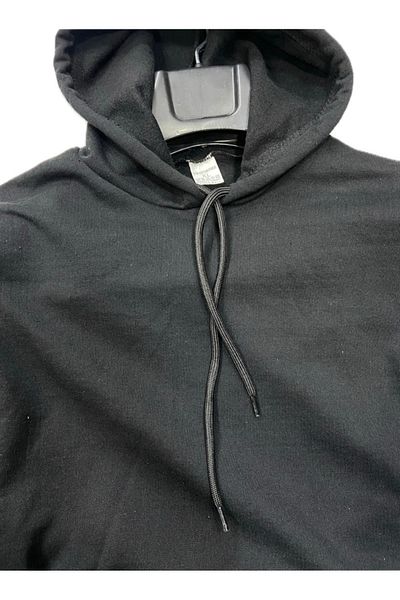 Uzay Ayakkabı Unisex Plain Plain Black Hooded Sweatshirt