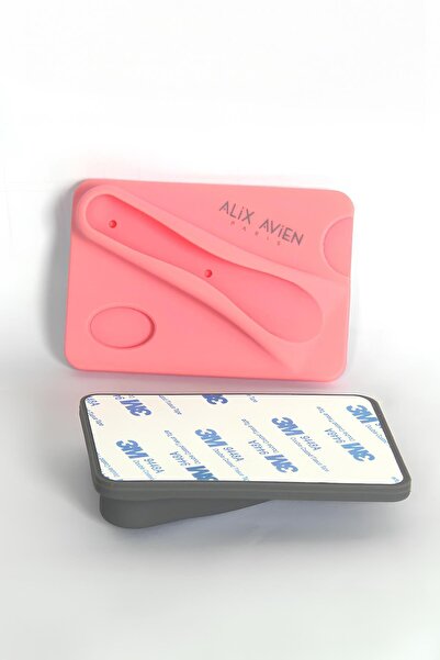 Alix Avien Pink Lipstick Compartment Silicone Phone Case - Silky Care Lipgloss Silicon Case Pink