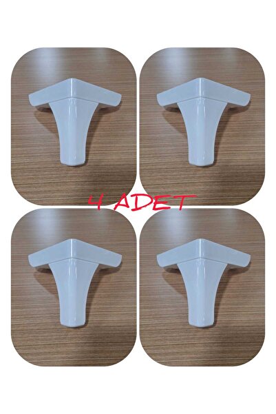 ARON (4 ADET) 14CM ÜRGÜP BEYAZ AYAK MOBİLYA KOMİDİN ŞİFONYER DOLAP AYAĞI