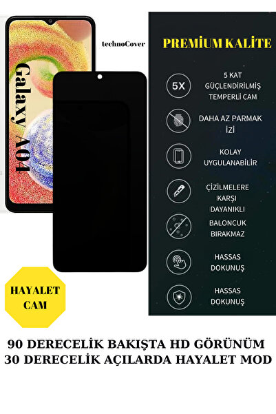 BCASE Samsung A04 Hayalet Cam 6D Temperli Cam Tam Kaplayan