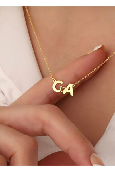 Newa Jewellry Meliashop 925 Ayar Gümüş Iki Harfli Kolye