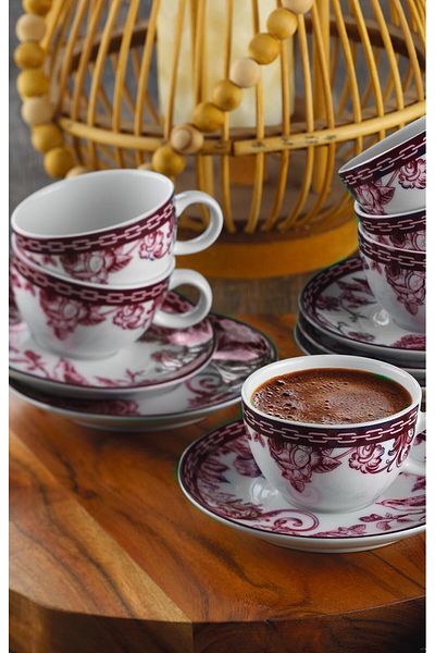 Kütahya Porselen Zeugma 4-Piece Coffee Cup Set for 2 People 93902