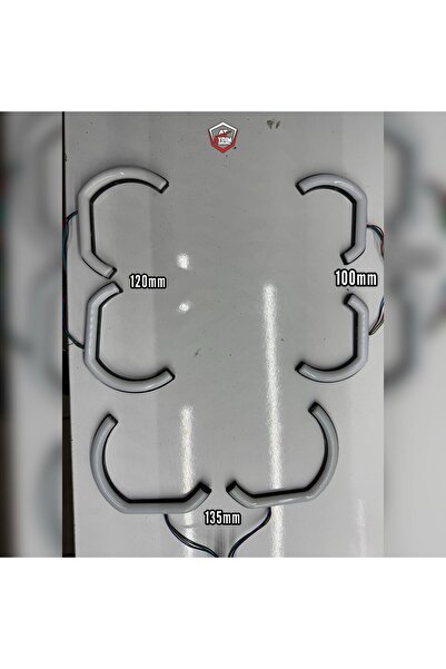 AYDIN TUNİNG Her Araca Uyumlu 16 Renkli Kumandalı Far Içi Angel L Tip 120mm