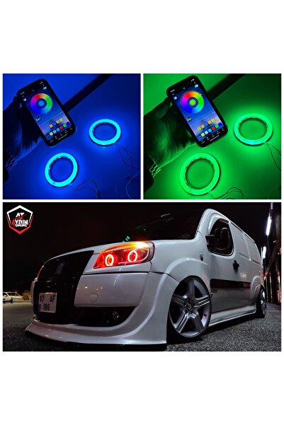 AYDIN TUNİNG Her Araca Uyumlu 16 Renkli Kumandalı Far Içi Angel Halka 90mm
