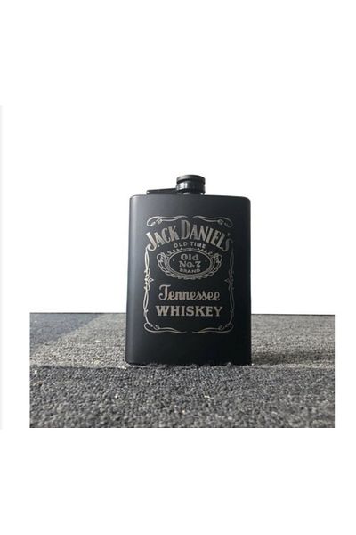 t camp Leather 2-Cup Flask Set