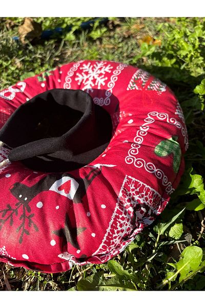 Petris Cat Dog Neck Collar-Elizabeth Collar Operation Neck Collar-Cat Neck Pillow Christmas Knspt(Penguenlr)