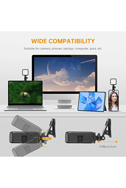 Asfal Telefon ve Laptop Uyumlu Selfie Işığı 3 Renkli  Vlog, Canlı Yayın ve Video İçin Mini Led Işık