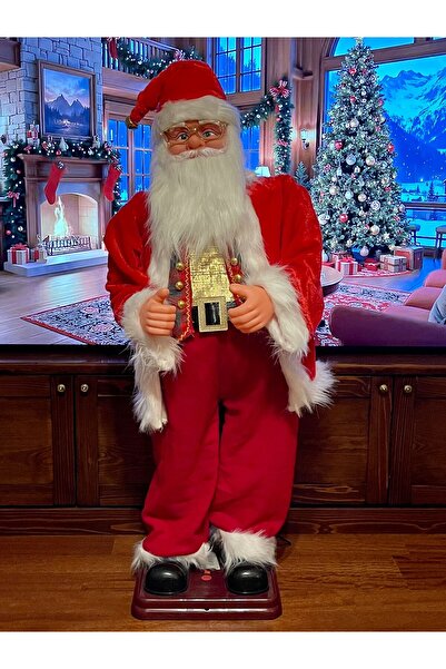 BENİMOLMALI Dans eden müzikli noel baba, 125 cm boyunda 50 cm genişliğinde, s...