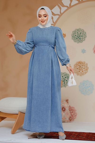 Neva Style Rochie Hijab Blue Denim - 19126M